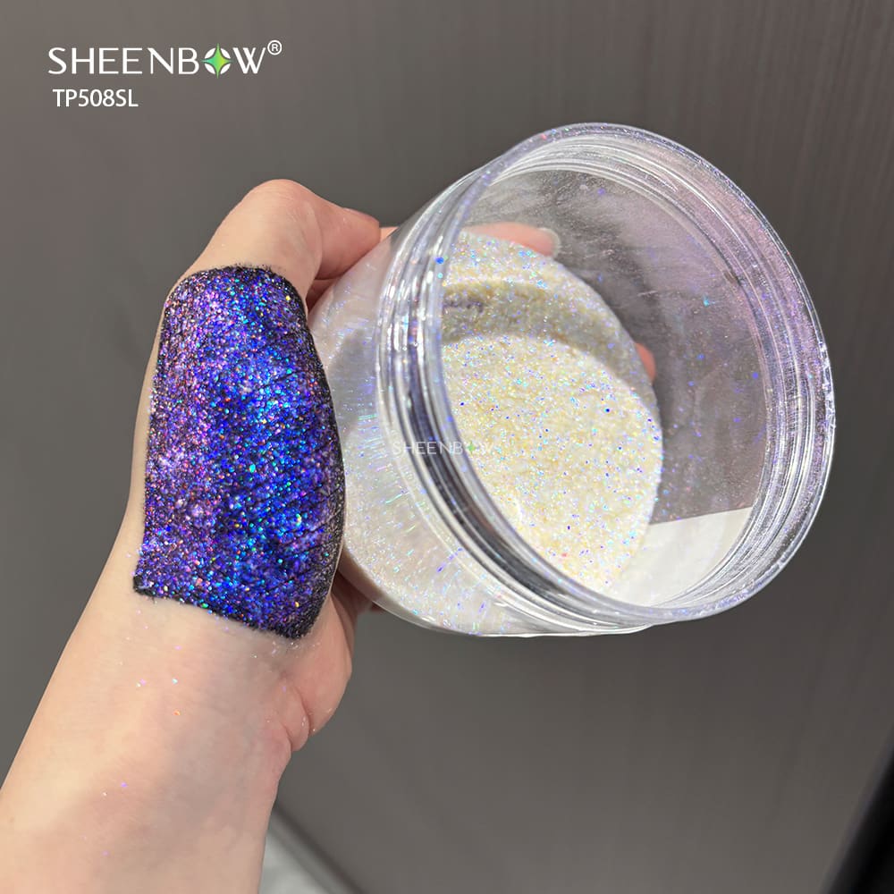 Aurora Chameleon Holographic for Eyeshadow — Cosmetic Grade — aurora, chameleon, holographic, color-shifting pigment