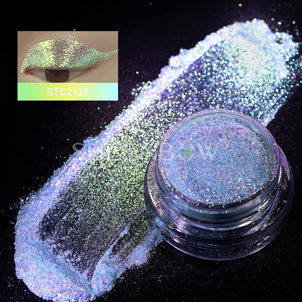 Multichrome Holographic Color-Shifting for Eyeshadow & Nail Art